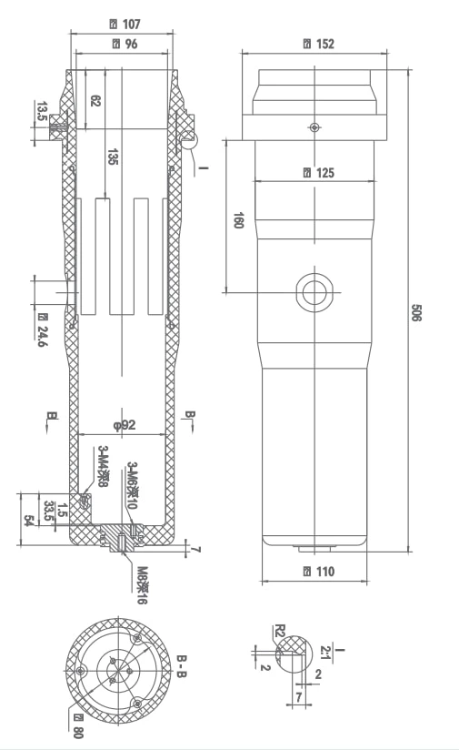 Fuse Insulating Cylinder SF6-12/506