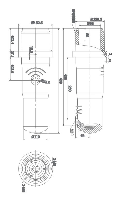 Fuse Insulating Cylinder SF6-12/469