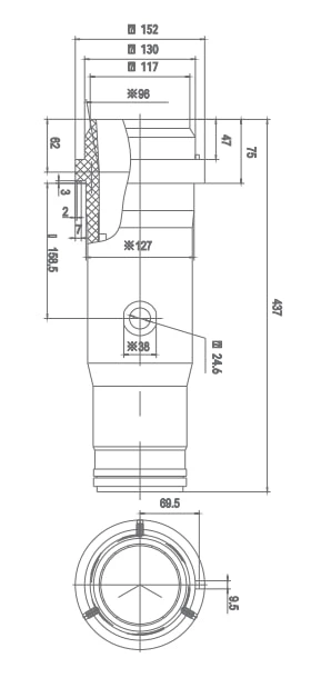 Fuse Insulating Cylinder SF6-12/437