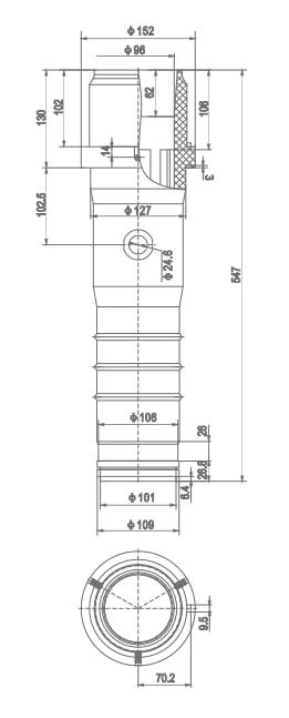Fuse Insulating Cylinder SF6-24/507