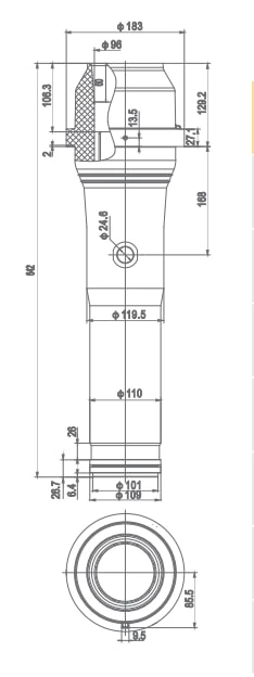 Fuse Insulating Cylinder SF6-35/642