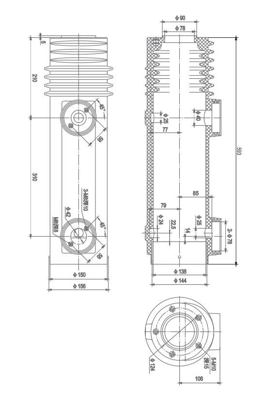 24kV Insulating Cylinder TGN-24/593