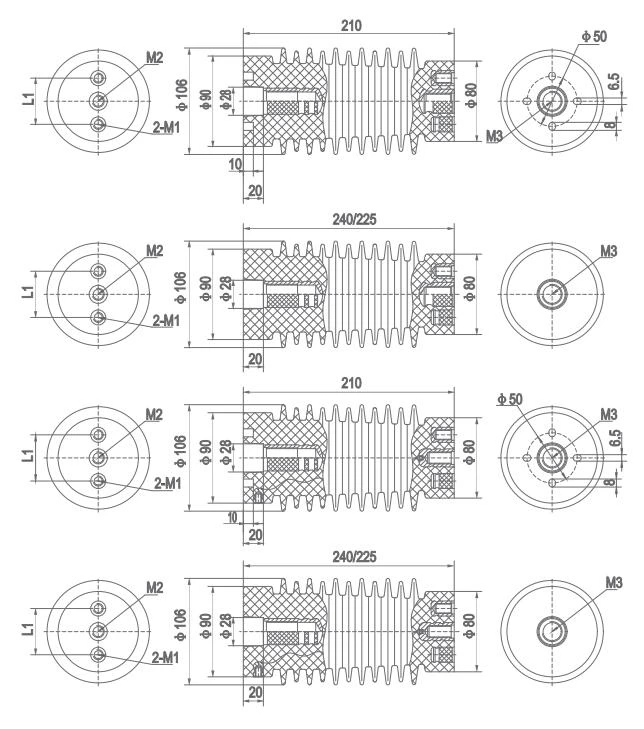 24kV ZNN Insulator/CNN Sensor Insulator