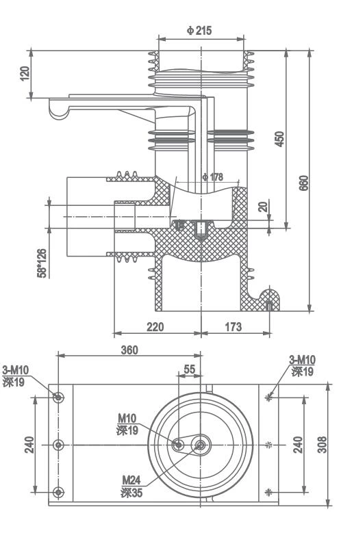 Shielded Contact Box CHN40.5-303P/660