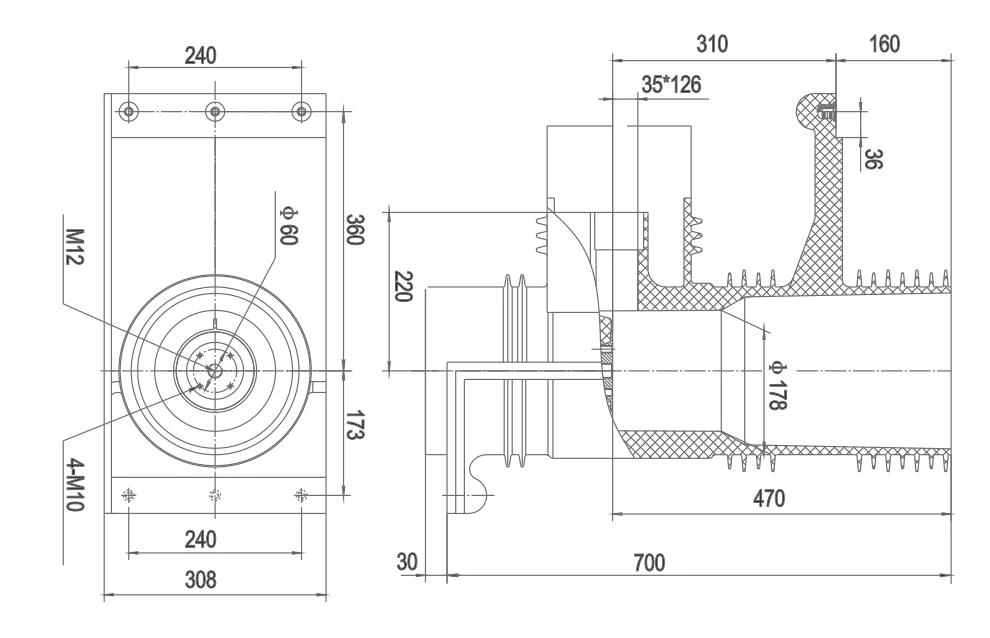 Shielded Contact Box CHN40.5-308P/730