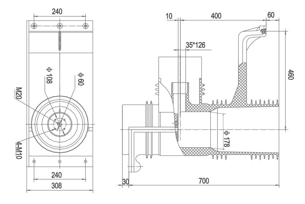 Shielded Contact Box CHN40.5-310P/730